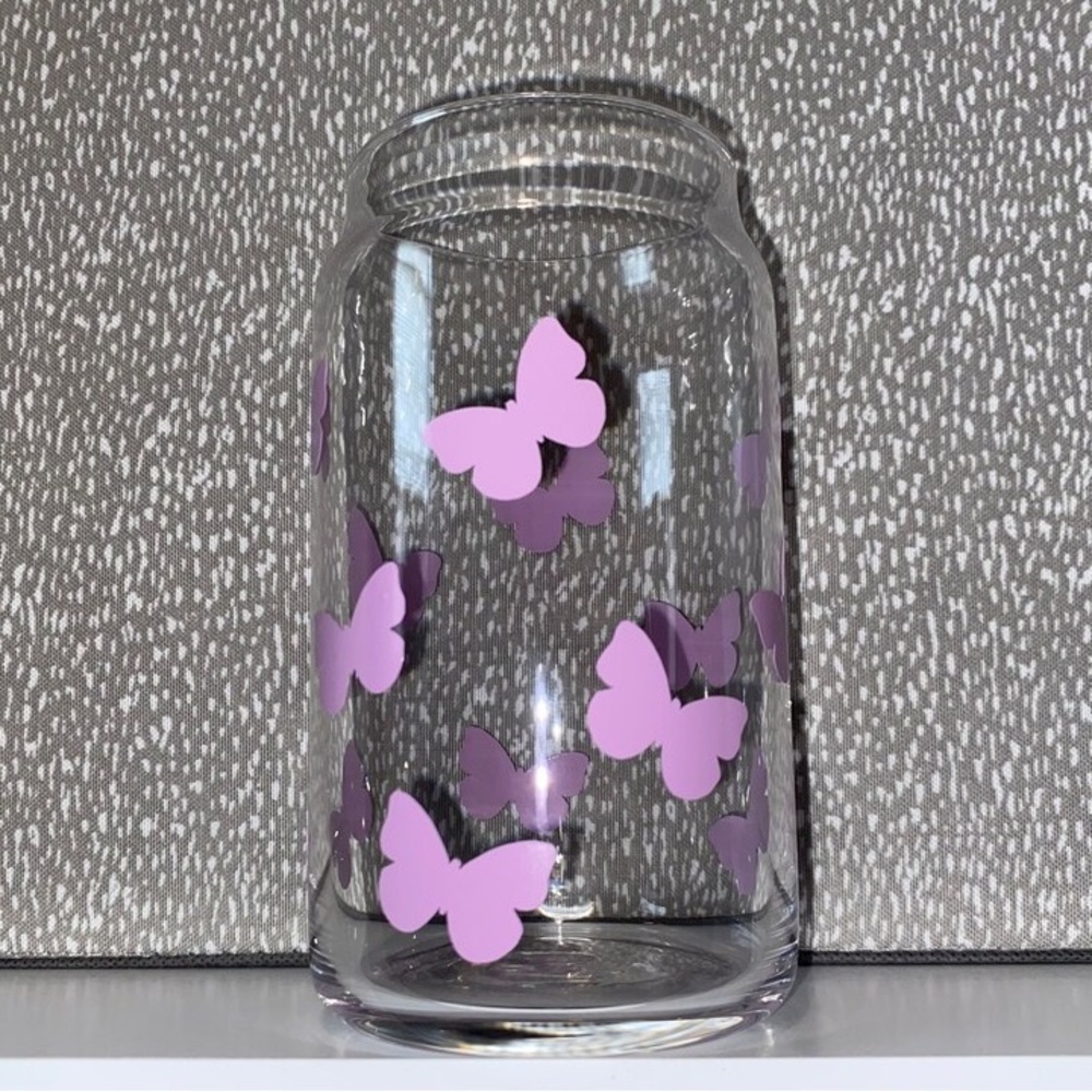 Butterfly Glass cup